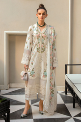 Crimson - Winter 3PC Dhanak ChickenKari Embroidered Suit - BFB0017